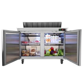 VEVOR Commercial Refrigerator, 48" Sandwich & Salad Prep Table
