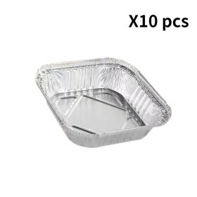 8"x8" Disposable Aluminum Foil Meal Prep Cookware Square Pans, Oven, Toaster, Grill, Cooking, Roasting, Broiling, Baking, Event, Take Out, Restau (Quantity: 10pcs)