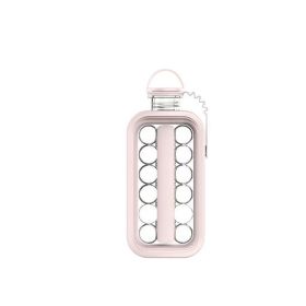 1pc Silicone Collapsible Ice Ball Jug; Easy Release Mold Ice Maker; Pour Out Ice Ball; Whisky & Cocktail Ice Tray (Color: Pink)