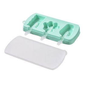 1pc Ice Cream Mold; Handmade DIY Making Ice Ball; Cute Cartoon Grinder; Household Silicone Ice Stick; Ice Ball; Homemade Ice Cube; Cheese Pastry (Color: Green-Ice Cream Mold)