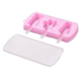 1pc Ice Cream Mold; Handmade DIY Making Ice Ball; Cute Cartoon Grinder; Household Silicone Ice Stick; Ice Ball; Homemade Ice Cube; Cheese Pastry (Color: Pink-Ice Cream Mold)