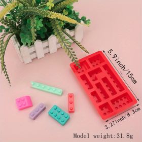 1pc 6 Styles Ice Cube Mold; Building Blocks Modeling Ice Tray Silicone Mold DIY Robot Building Blocks Ice Cube Mold Chocolate Mold Cake Decoratio (Items: Style-D)