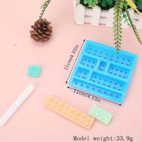 1pc 6 Styles Ice Cube Mold; Building Blocks Modeling Ice Tray Silicone Mold DIY Robot Building Blocks Ice Cube Mold Chocolate Mold Cake Decoratio (Items: Style-E)