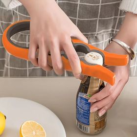 1pc Jar Opener Bottle Opener, Can Opener For Weak Hands (Color: Orange)
